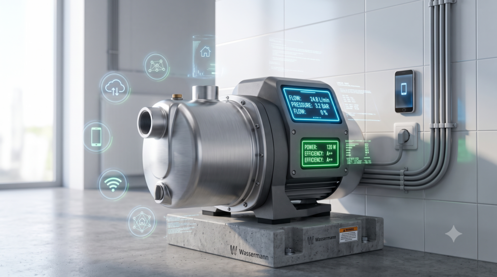 Умный энергоэффективный насос Wassermann с технологиями IoT для систем водоснабжения, тренды 2026 года